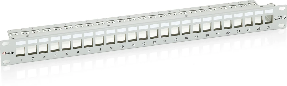 Equip Equip Patchpanel 24x Cat6 19'' FTP 1HE Keystone Montage gr