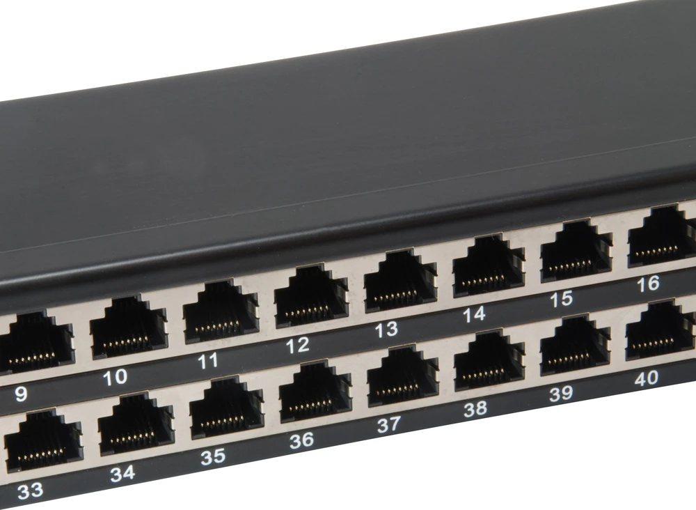 „Equip“ 19 colių komutacinė panelė 48xRJ45 Cat6 FTP 1U 250MHz RAL9005