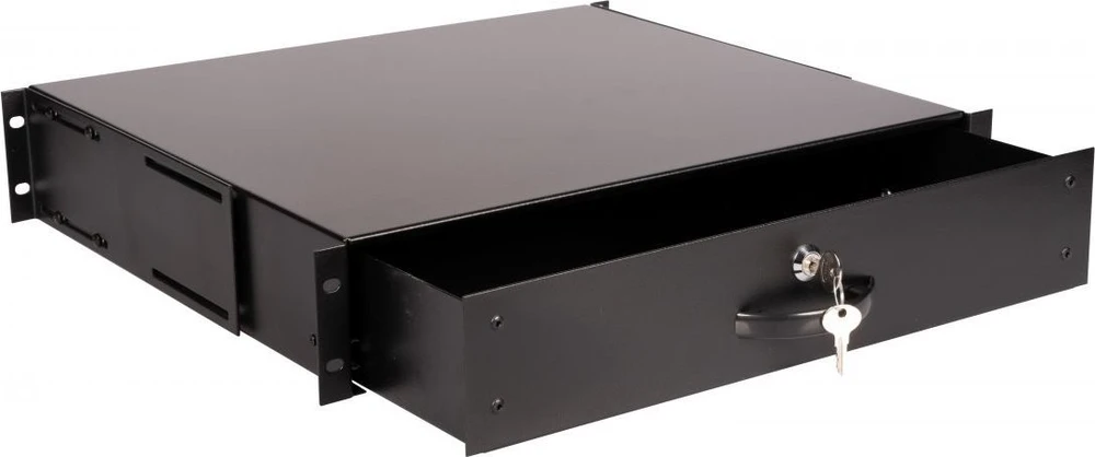 Equip Equip stalčius 19" serverių spintelėms 2U, rakinamas juodas