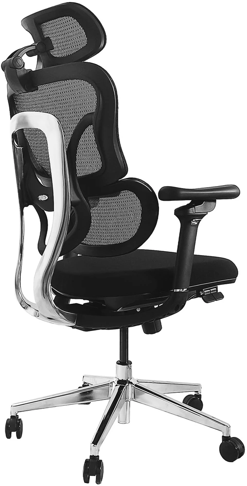 Equip ergonominė biuro kėdė + galvos atrama / porankiai + SFS juoda Lite mažmeninė prekyba
