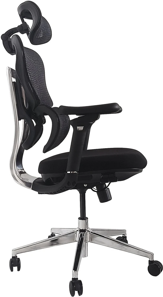 Equip ergonominė biuro kėdė + galvos atrama / porankiai + SFS juoda Lite mažmeninė prekyba