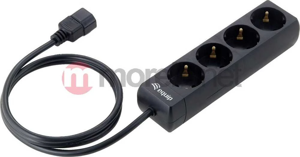 Equip 333281 elektros tinklo ilgintuvas 1,1 m 4 AC išvestis(ys / čių) Juoda