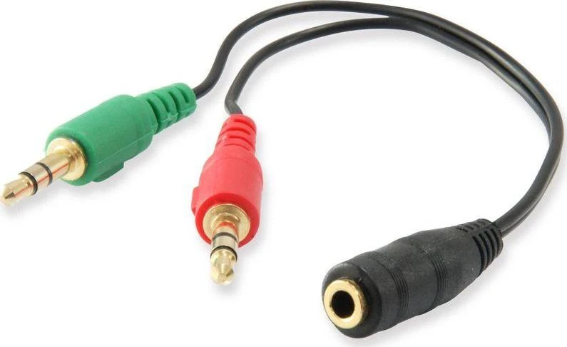 Kabelis Equip Jack 3.5mm - Jack 3.5mm x2 0.2m juoda (147941)