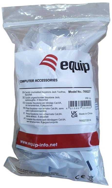 Equip Equip Keystone Jack ungeschirmt Cat.6A Werkzeugf.8er Set ws
