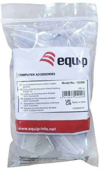 Equip Equip Keystone Verbinder ungesch. Cat6 2xRJ45 Metall 8er Set
