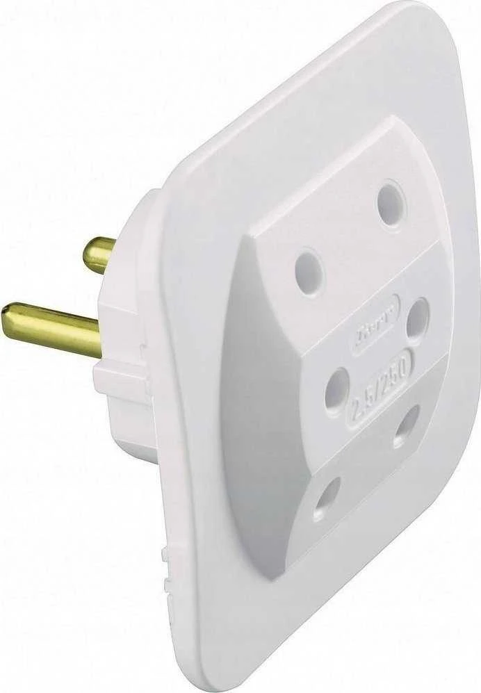 Trišakis KOPP, 10A, 250V, baltos spalvoa