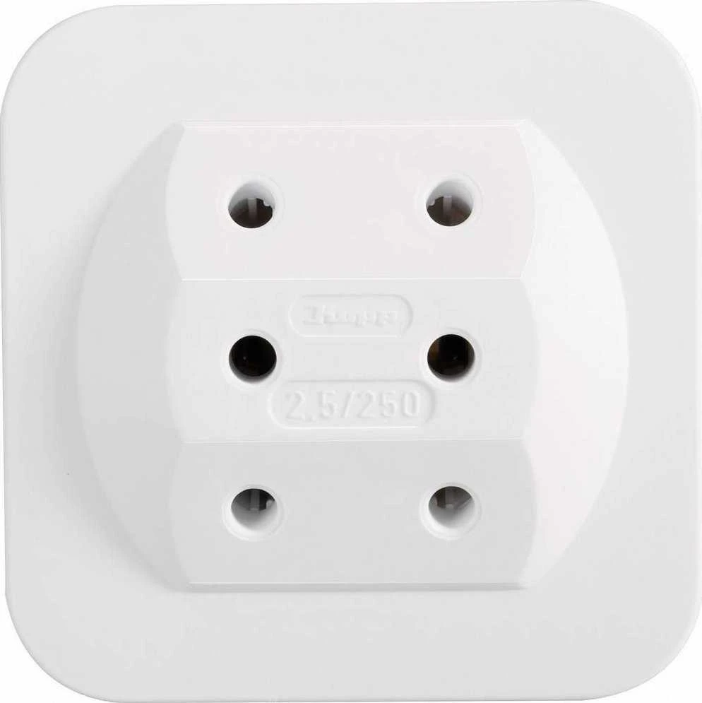 Trišakis KOPP, 10A, 250V, baltos spalvoa