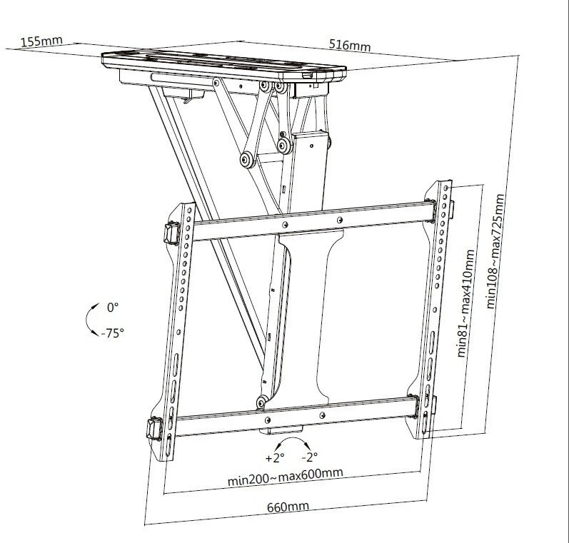 Laikiklis Biurko Equip modelis 650610 32' - 65'