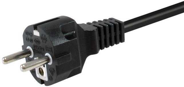 Equip Maitinimo kabelio jungtis Schuko -> CEE7/3 3,00 m juoda