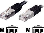 Equip Patchcord crossover C5e, SF/UTP, 3m, juoda (705912)