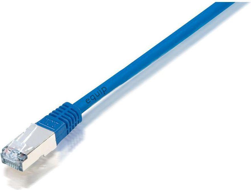 Equip RJ-45/RJ-45, kat.5e, SF/UTP, mėlyna, 0.25m (705439)