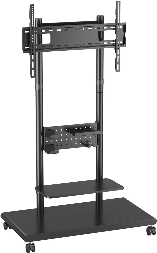 Laikiklis Equip Stovas grindinis 50''-90'' 1TFT 60kg Mobil+Padėklas sw