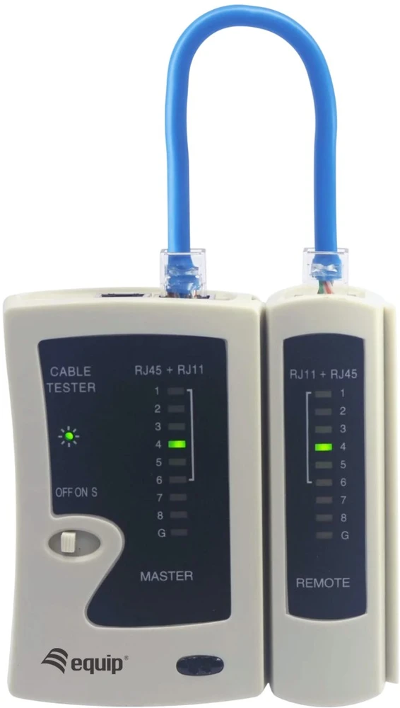 Equip Tester kabli dla RJ45/RJ12/RJ11 pilka