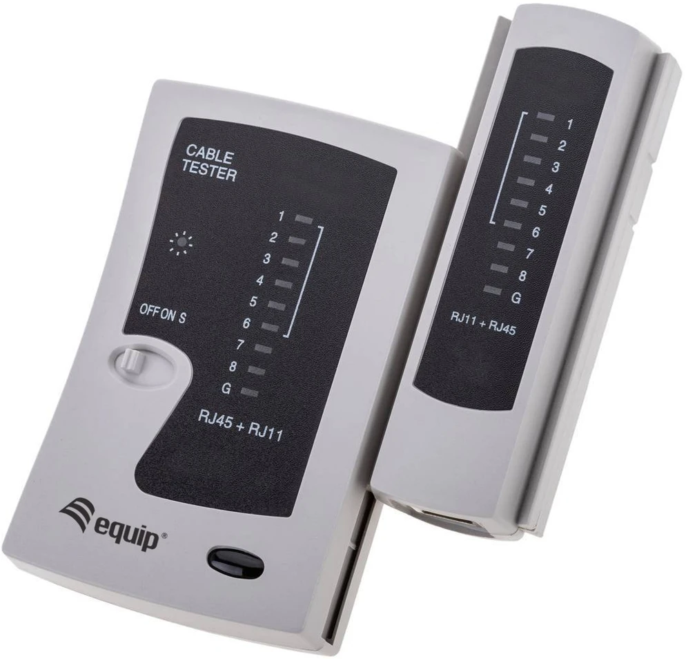 Equip Tester kabli dla RJ45/RJ12/RJ11 pilka