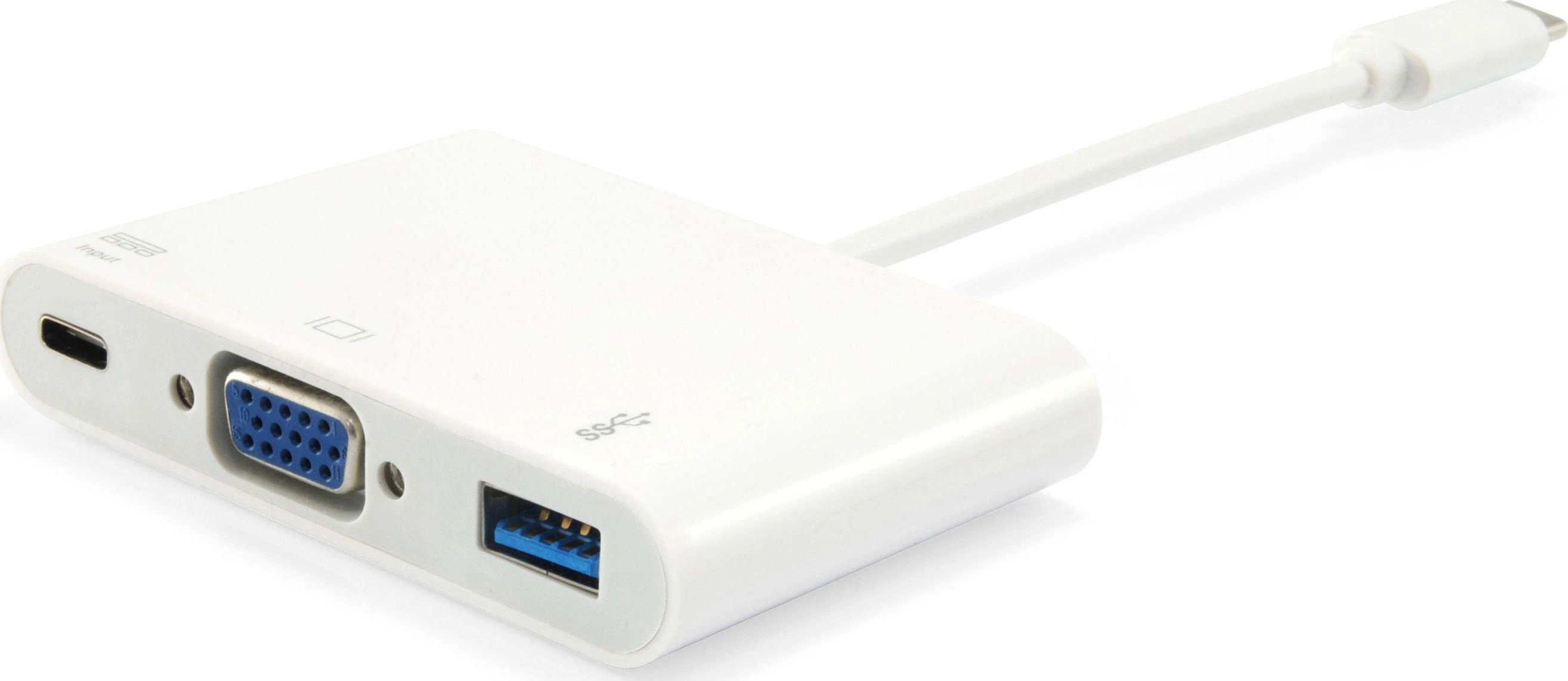 Stacja/replikator Equip USB-C - VGA + USB Baltas (133462)