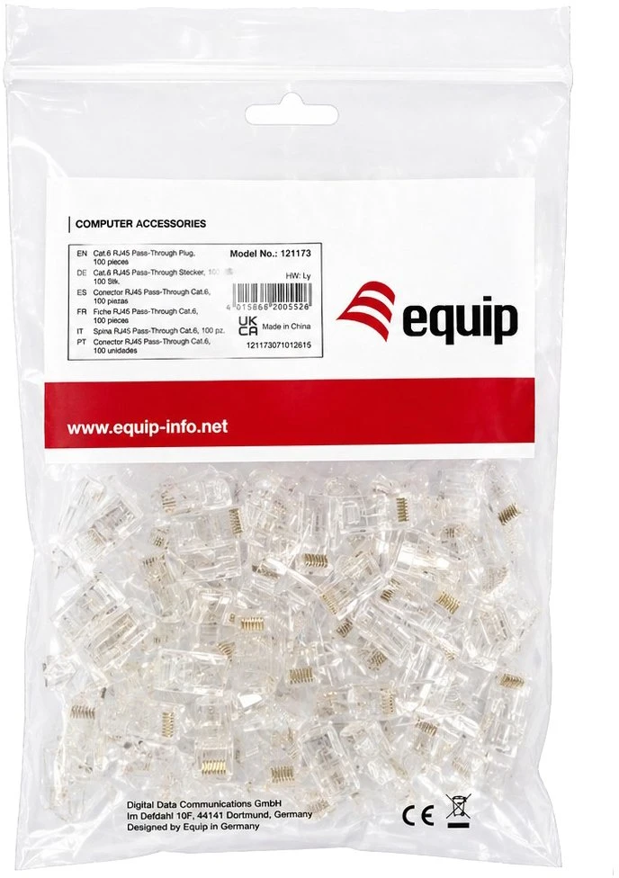 Equip RJ-45 kištukas permatomas (121173)