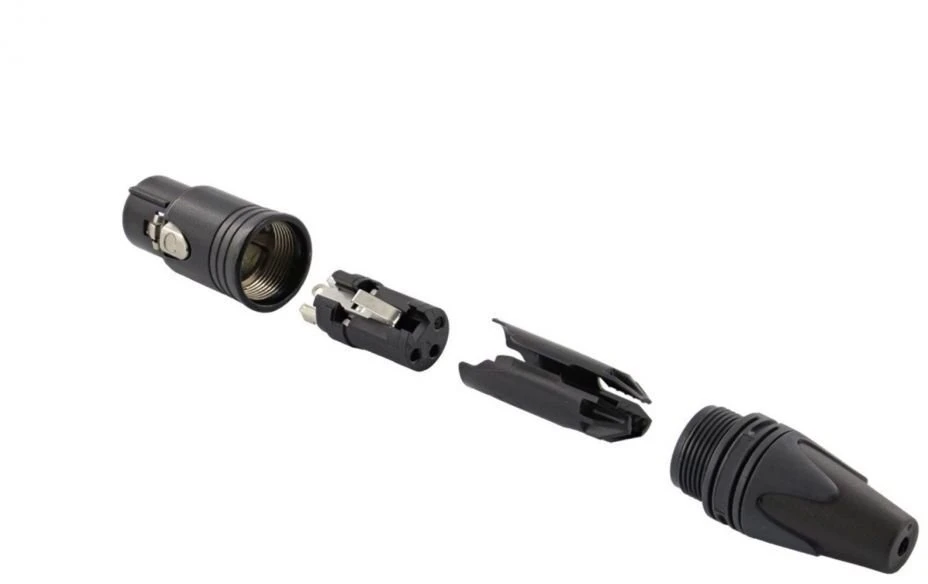 Equip Kabelinė jungtis 3-pin lizdas juoda