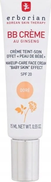 Erborian BB veido kremas su ženšenio ekstraktu ir SPF 20, spalva: Nude, 15 ml