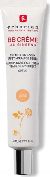 Veido kremas Erborian BB Crème Au Ginseng SPF20, 40 ml, spalva: Doré