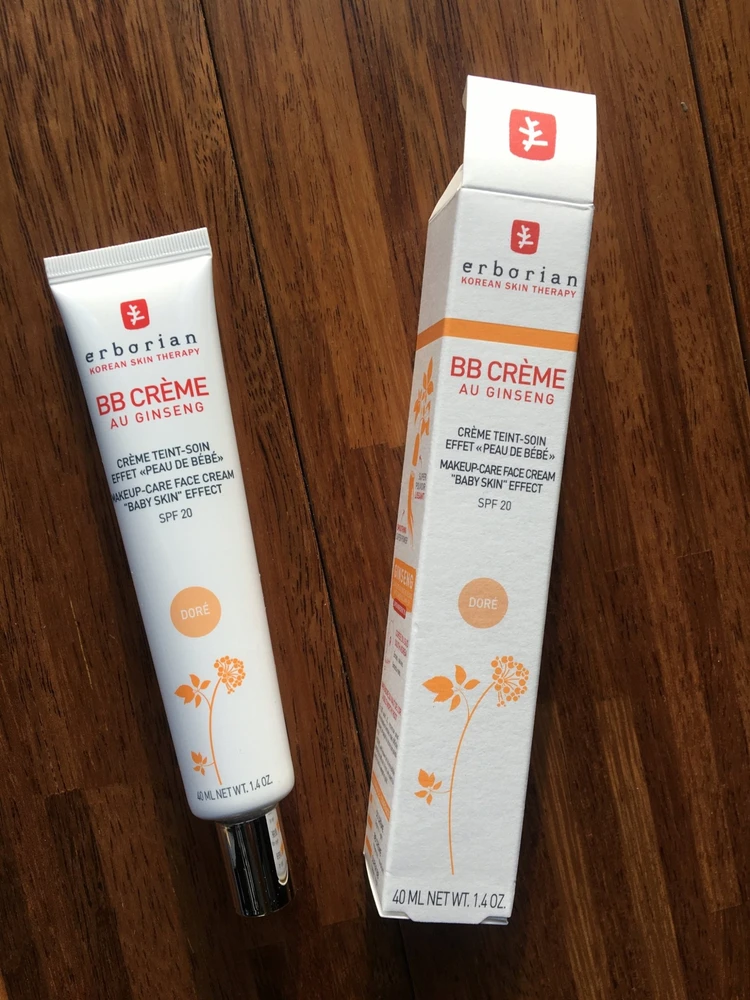 Veido kremas Erborian BB Crème Au Ginseng SPF20, 40 ml, spalva: Doré