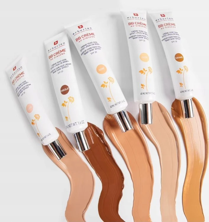Veido kremas Erborian BB Crème Au Ginseng SPF20, 40 ml, spalva: Doré