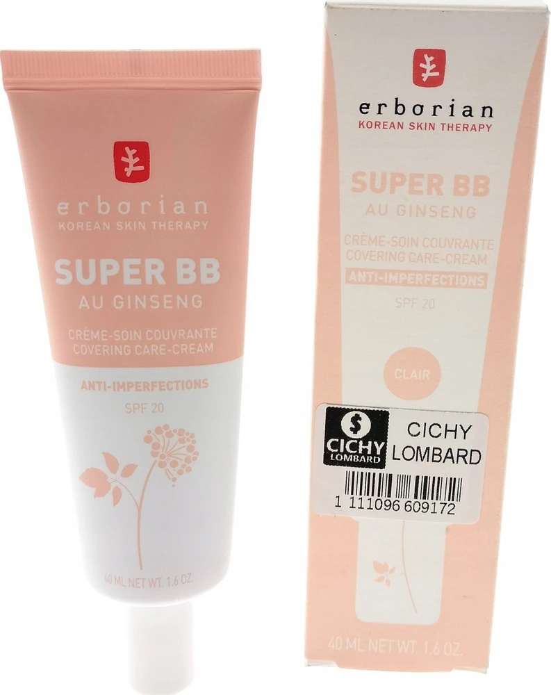 Erborian Super BB kremas su ženšeniu Clair 40ml