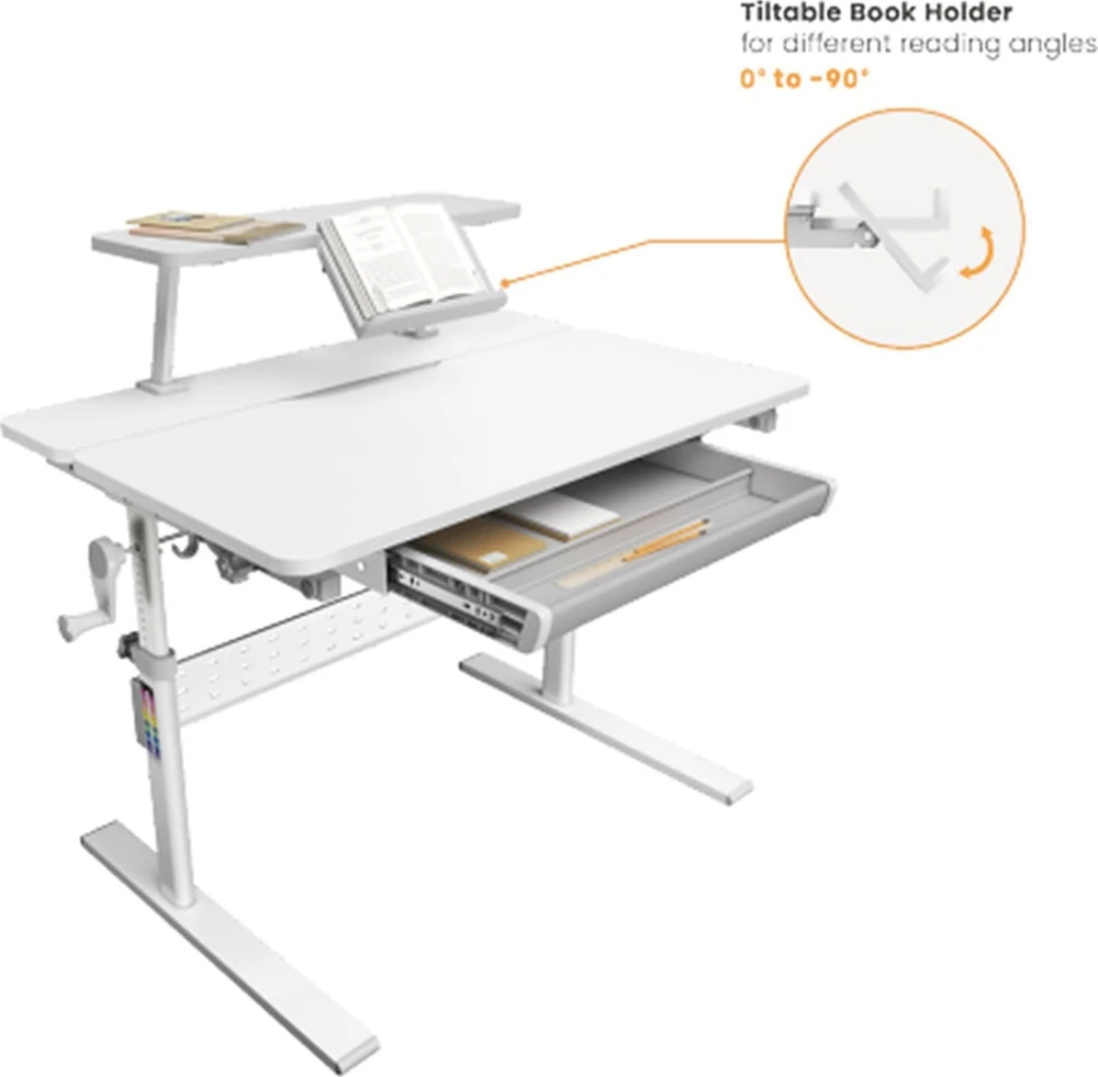 ergo office Biurko vaikams su regulacją aukščio max 40kg ER-483 Szare