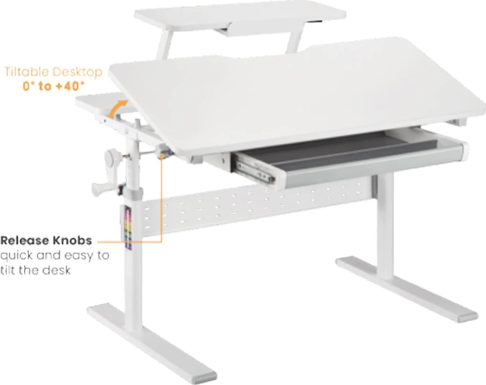 ergo office Biurko vaikams su regulacją aukščio max 40kg ER-483 Szare