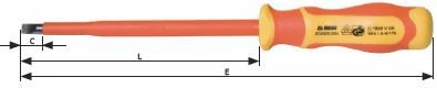 Ergom izoliuotas plokščias atsuktuvas WEN 1000V 1 x 125mm (E06NR-03130200301)