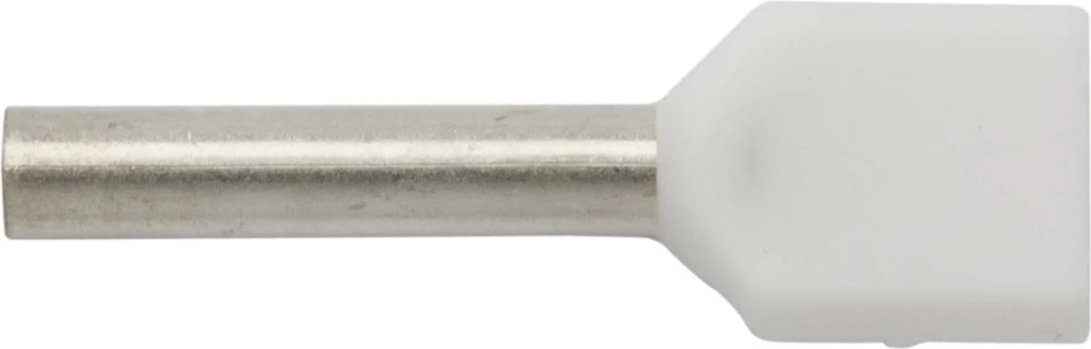 Ergom E08KH-02020100401 Izoliuotas antgalis HI 2 x 0,75/10, baltas E08KH-02020100401 (500 vnt.)