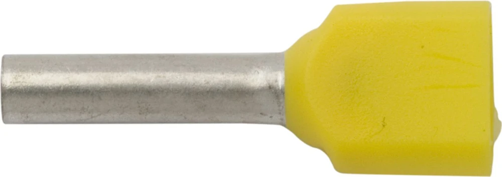 Ergom E08KH-02020101001 Izoliuotas antgalis HI 2X1/10, geltonas E08KH-02020101001 (500 vnt.)