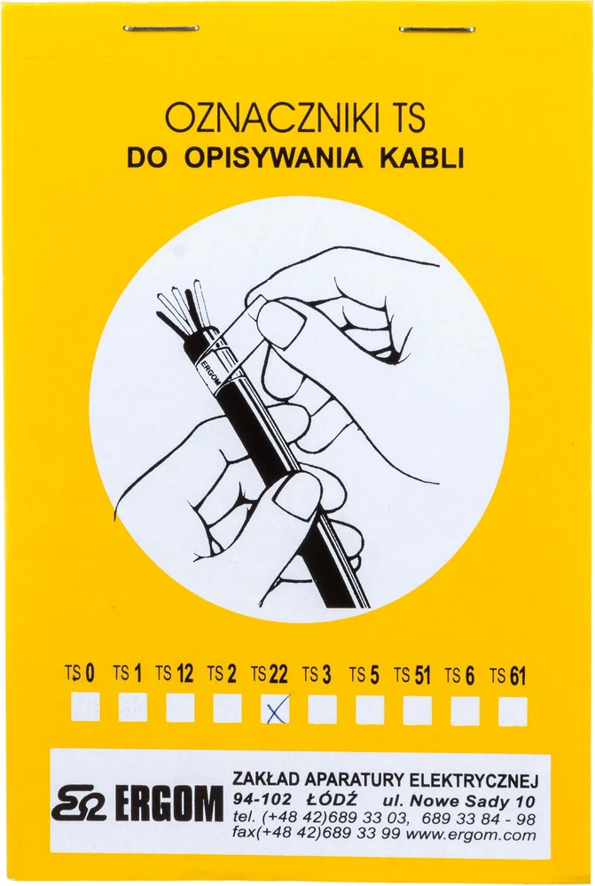 Ergom Žymeklis rankiniam aprašymui TS 22 baltas 280 vnt. (E04ZP-02010101000)