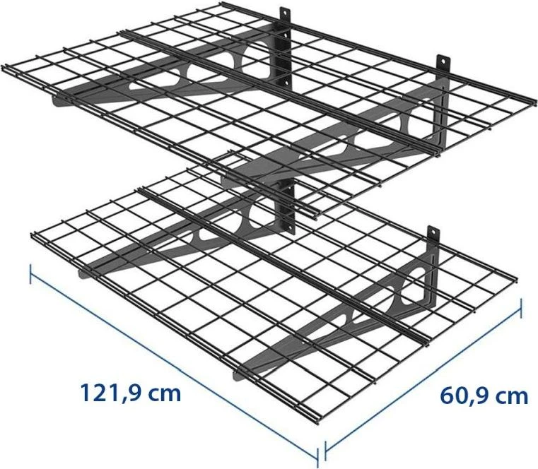 Laikiklis Fiber Mount Ergosolid PG24B - Pakabinama metalinė garažo lentyna. Tvirta iki 90 kg!