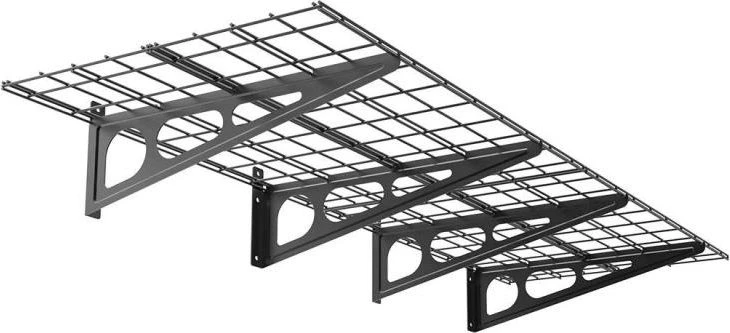 Laikiklis Fiber Mount Ergosolid PG26B - Dviguba metalinė pakabinama garažo lentyna. Tvirta iki 90 kg kiekviena lentyna!