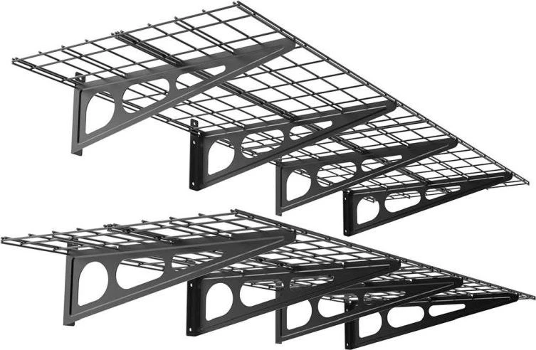 Laikiklis Fiber Mount Ergosolid PG26B - Dviguba metalinė pakabinama garažo lentyna. Tvirta iki 90 kg kiekviena lentyna!