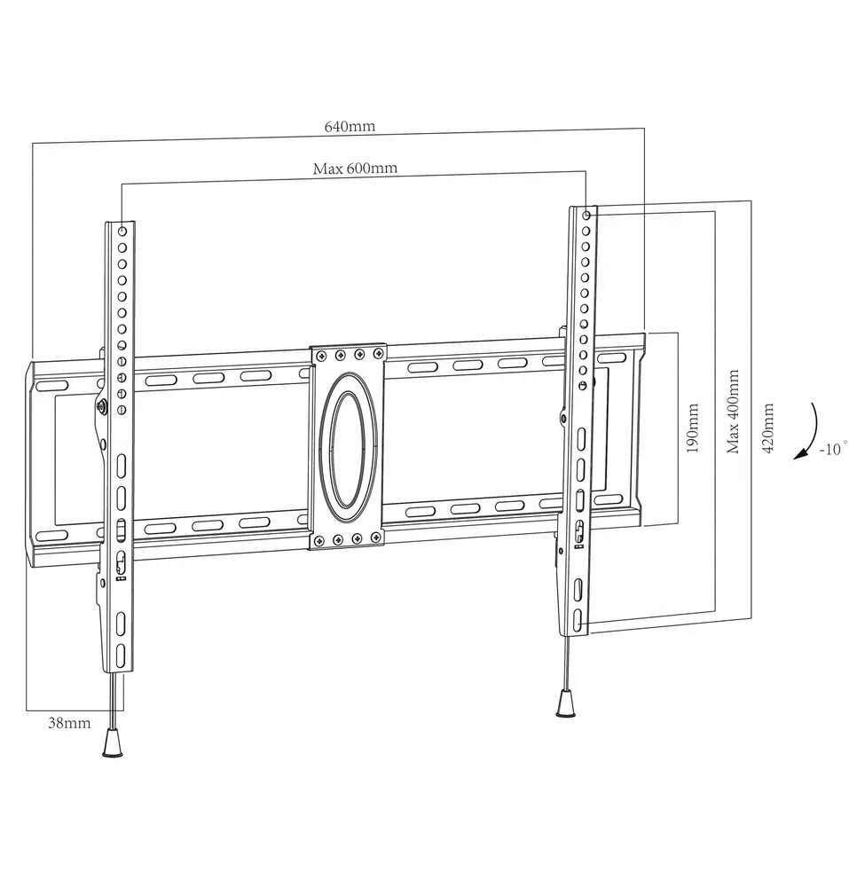 Fiber Mount „Ergosolid Satt-2“ – tvirtas pakreipiamas laikiklis LCD LED televizoriams, kurių įstrižainė yra 32–80 colių.