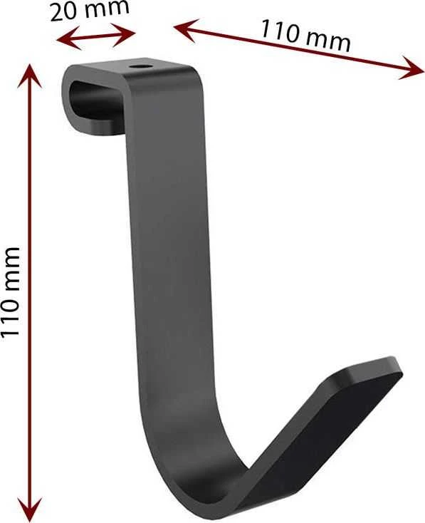Laikiklis Fiber Mount Ergosolid SG12B - Plieniniai kabliukai garažo lentynoms, 4 vnt. Tvirti iki 22 kg!