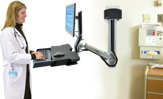 Laikiklis Ergotron Deutschland Ergotron 45-260-026 StyleView Sit-Stand Combo Arm LCD iki 61 cm 24 colių iki 14,5kg. Pakeliamas iki 64cm