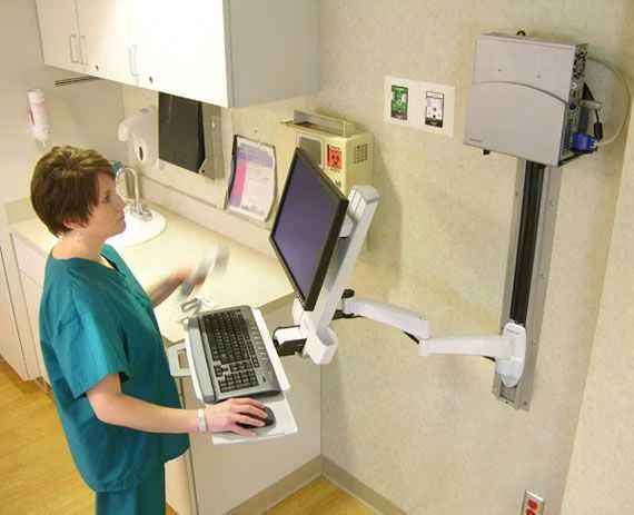 Laikiklis „Ergotron“ – 200 serijos kombinuota rankena – baltas
