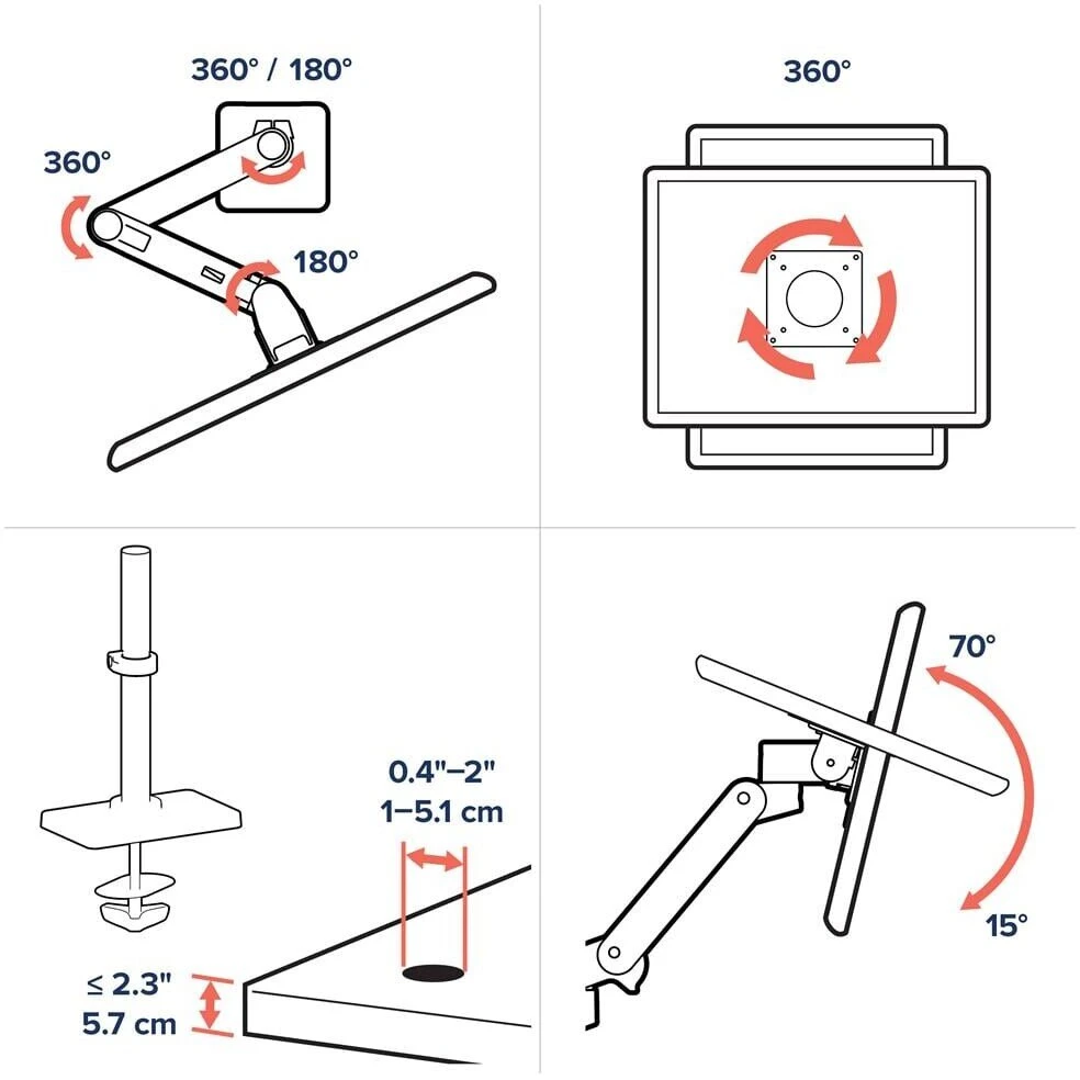 Ergotron Laikiklis biurkowy na 2 monitory do 24'' (45-710-290)