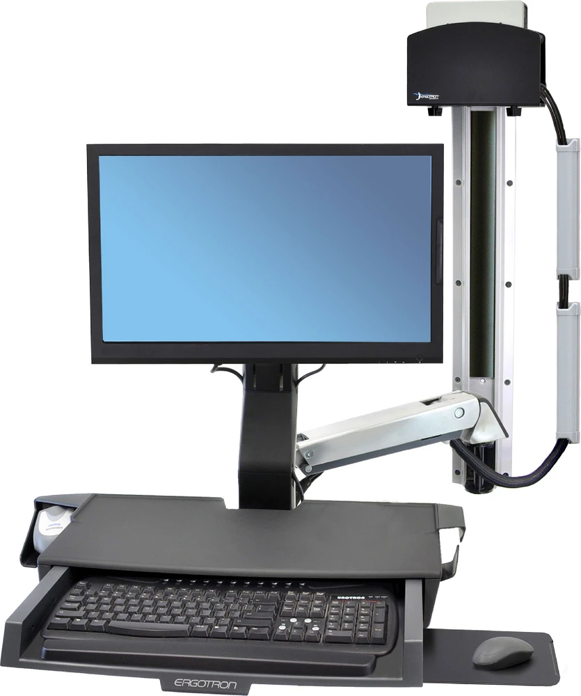 Ergotron Stilius Žiūrėti ® laikiklis Sit- Stand Combo sistema su darbo paviršiumi (45 -272-026)