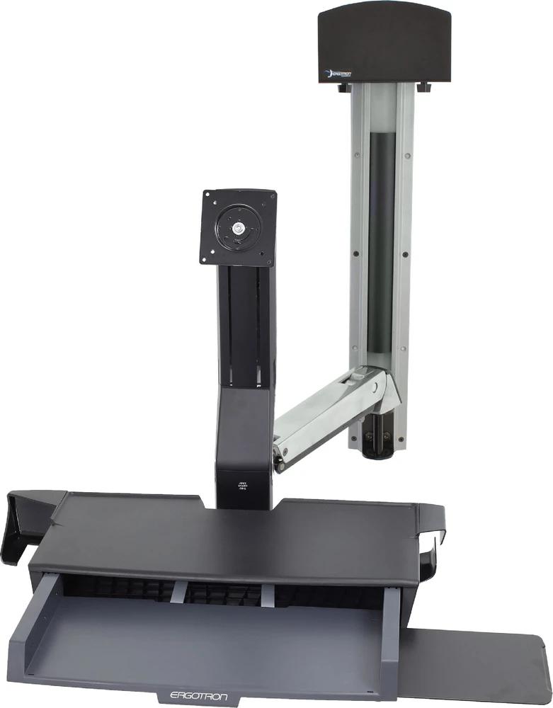Ergotron Stilius Žiūrėti ® laikiklis Sit- Stand Combo sistema su darbo paviršiumi (45 -272-026)