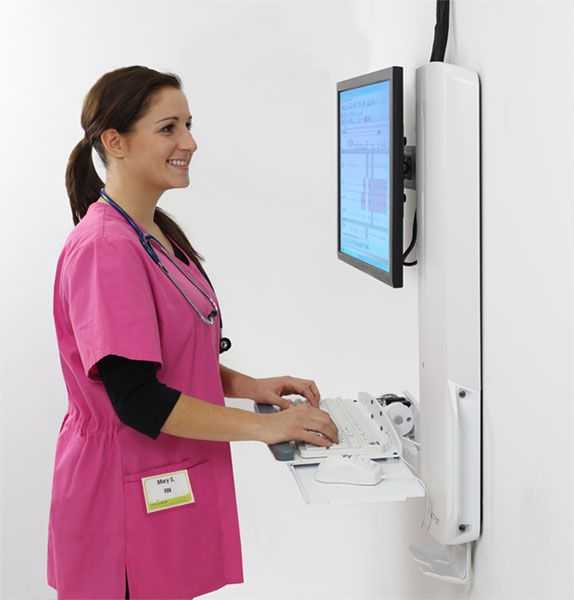 Laikiklis Ergotron StyleView vertikalus stovas su reguliuojamu aukščiu iki 24'' max 13,6kg (61-081-062)