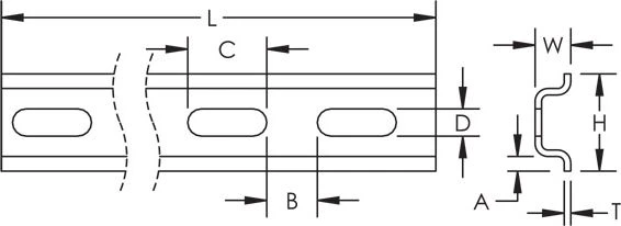 ERICO 35 x 7,5 mm skersmens perforuotas PDR (557850)