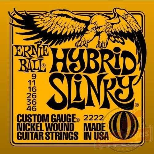 Ernie Ball 2222 Hybrid Slinky Nickel 9-46 – elektrinės gitaros stygos