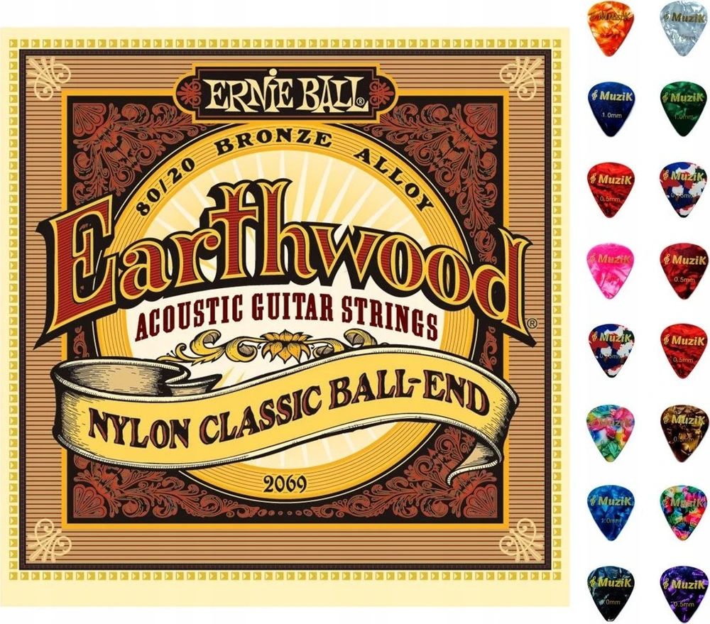 Stygos klasikinei gitarai Ernie Ball 2069 Bronze 28-42