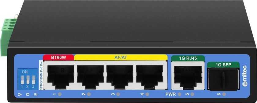 Šakotuvas Komutatorius Ernitec ELECTRA-U06-1GB (6 prievadų 1000 Mbps išmanusis)