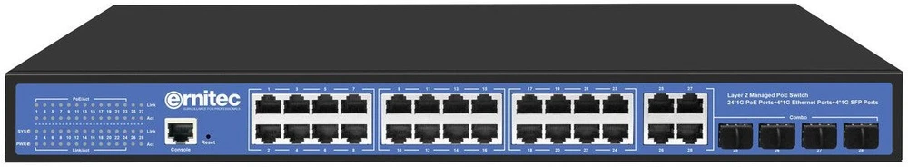 Šakotuvas Switch Ernitec ELECTRA-M224-1GB-370W