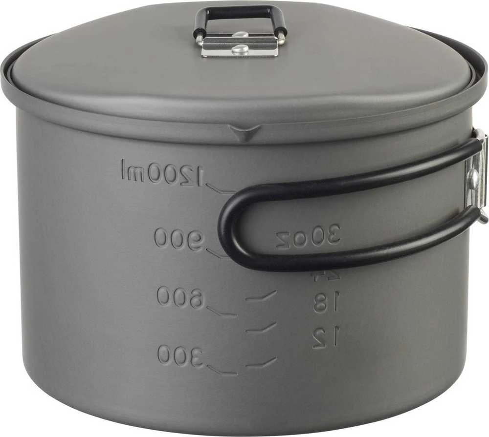ESBIT PT1600HA turistinis maisto gaminimo indas Stiklinis indelis 1,6 L Aliuminis, Juoda