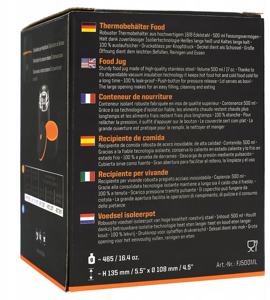 Maisto indelis "Esbit FJ500ML-2" - 0,5 litro talpos